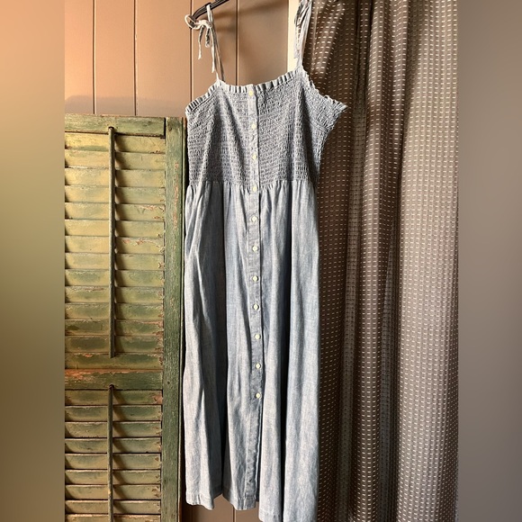 Robe D'été Gap Navy Blue à Lacets – Taille 0, 90% Coton, Sans Manches, Courte, Occasion Très Bon état